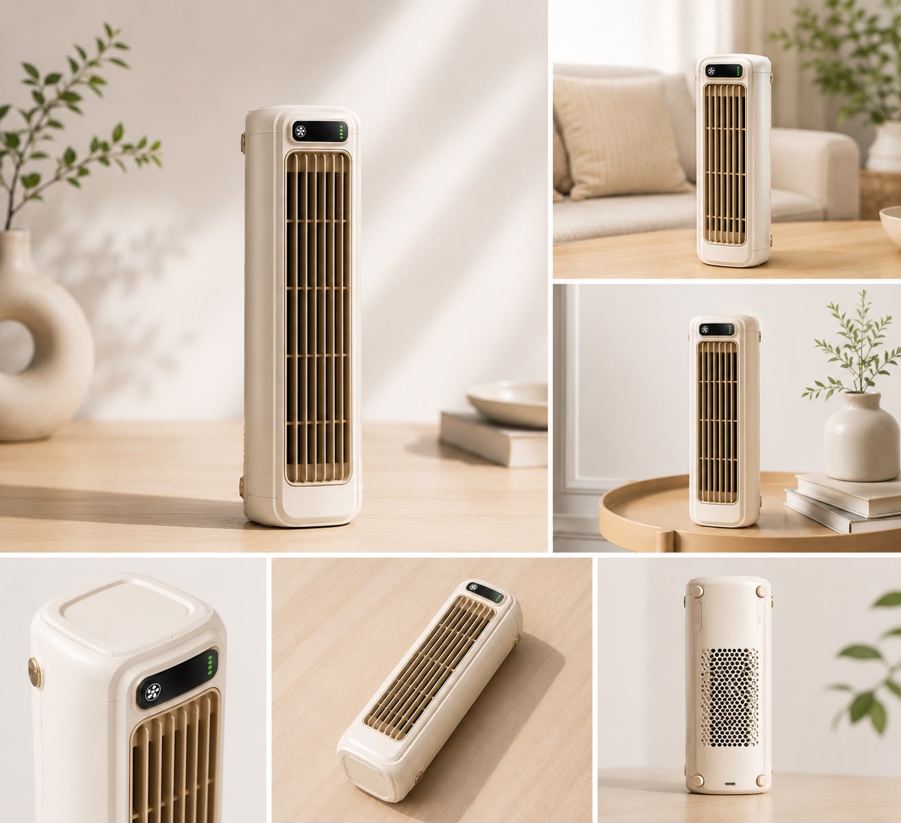 FRESCOR Air — Ventilateur Colonne Silencieux | Kaki